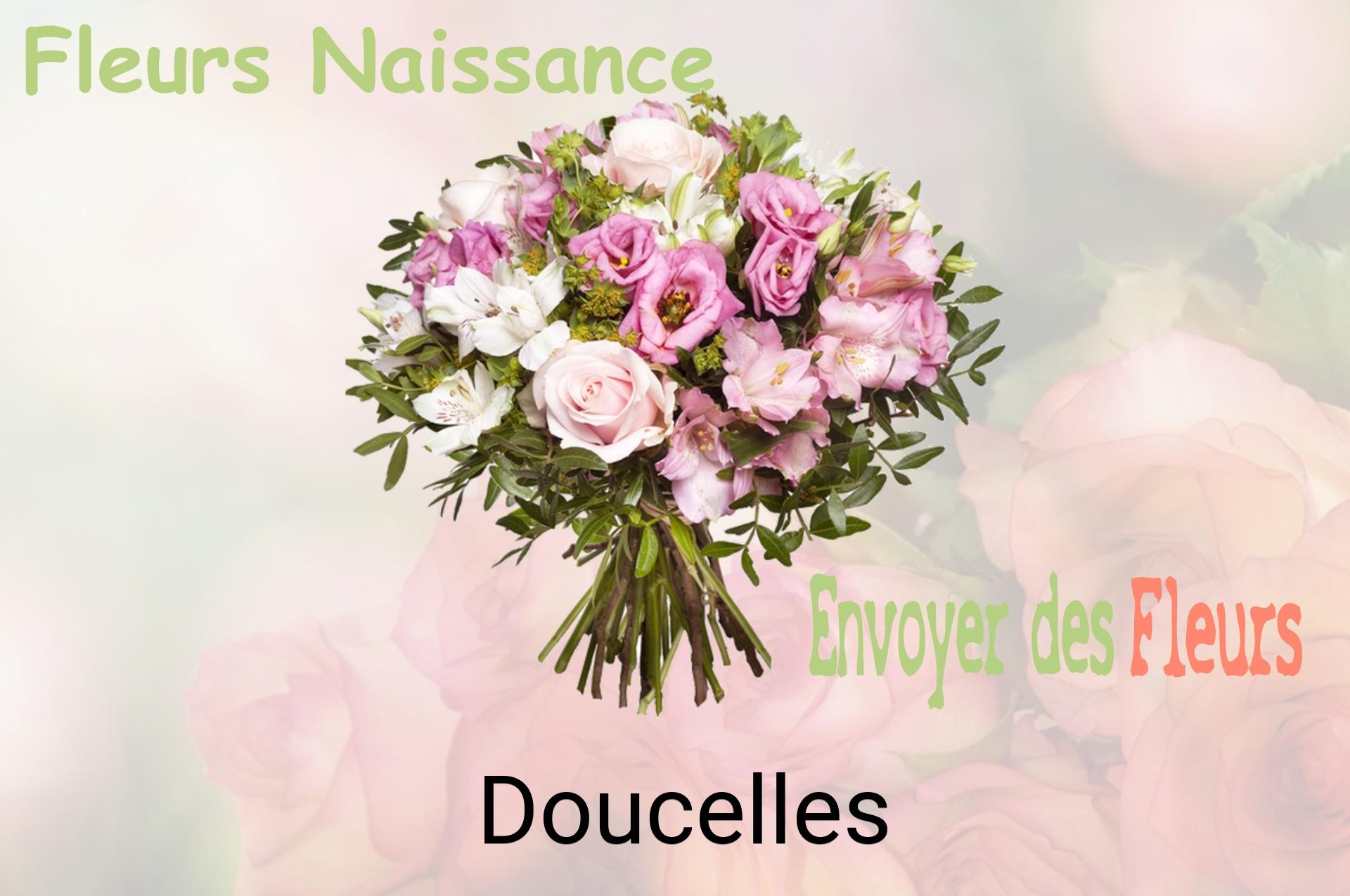 Bouquet de fleurs de naissance livré à Doucelles